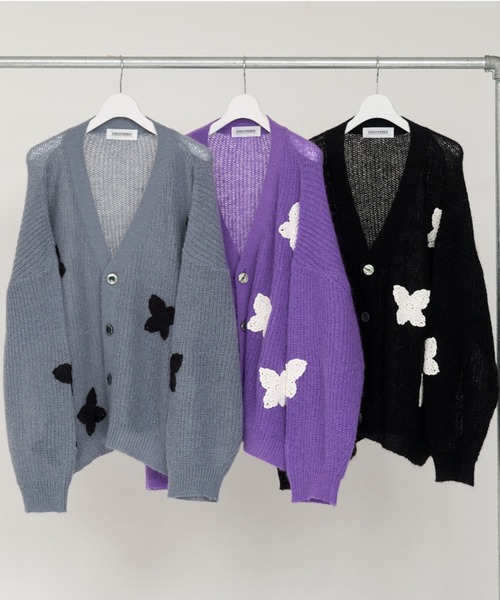 DISCOVERED(ディスカバード)の「DISCOVERED BUTTERFLY CROCHET MOHAIR KNIT C/D(カーディガン/ボレロ・メンズ・パープル/グレー/ブラック・1/3)」の16枚目の写真