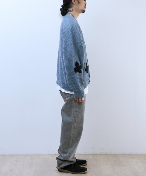 DISCOVERED(ディスカバード)の「DISCOVERED BUTTERFLY CROCHET MOHAIR KNIT C/D(カーディガン/ボレロ・メンズ・パープル/グレー/ブラック・1/3)」の9枚目の写真