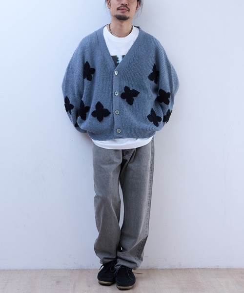 DISCOVERED(ディスカバード)の「DISCOVERED BUTTERFLY CROCHET MOHAIR KNIT C/D(カーディガン/ボレロ・メンズ・パープル/グレー/ブラック・1/3)」の12枚目の写真