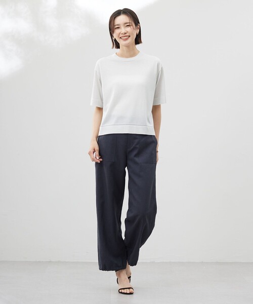 J.PRESS(ジェイプレス)の「【洗える・抗菌防臭】LUREX ラメ ニットT(ニット/セーター・レディース・ライトグレー系/ベージュ系/ダークブラウン系・MEDIUM/LARGE)」の6枚目の写真