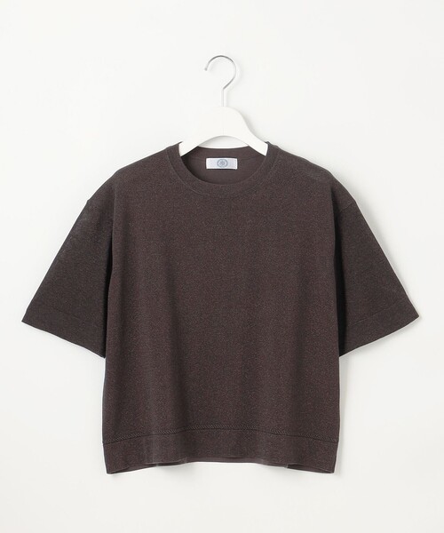 J.PRESS(ジェイプレス)の「【洗える・抗菌防臭】LUREX ラメ ニットT(ニット/セーター・レディース・ライトグレー系/ベージュ系/ダークブラウン系・MEDIUM/LARGE)」の11枚目の写真
