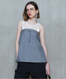kkk【新品未使用タグ付き】メゾンスペシャルチェックキャミビスチェ Plaid Lace Camisole All-In-One