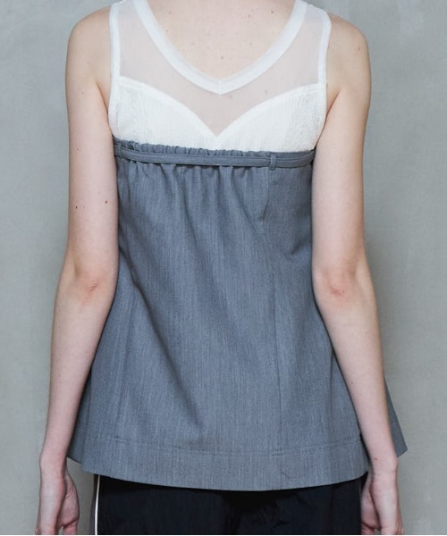MAISON SPECIAL(メゾンスペシャル)の「Bear Tops/ベアトップス■セットアップ対応■(シャツ/ブラウス・レディース・ブラック/グレー・FREE)」の9枚目の写真