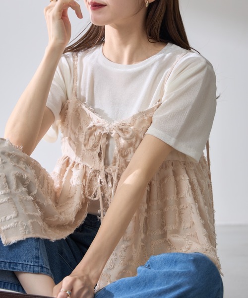 セール】【ZOZO限定】フリンジジャガードキャミ（キャミソール