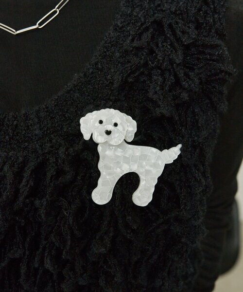 うちのワンちゃんブローチ（ブローチ/コサージュ）｜ear PAPILLONNER