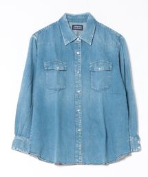 BLUE BLUE | ライトデニム ユーズド ウエスタンシャツ ウイメンズ(シャツ/ブラウス)