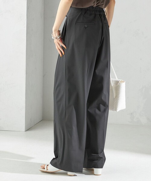 セール】〈手洗い可能〉2タック ワイド パンツ（ブラック）（その他