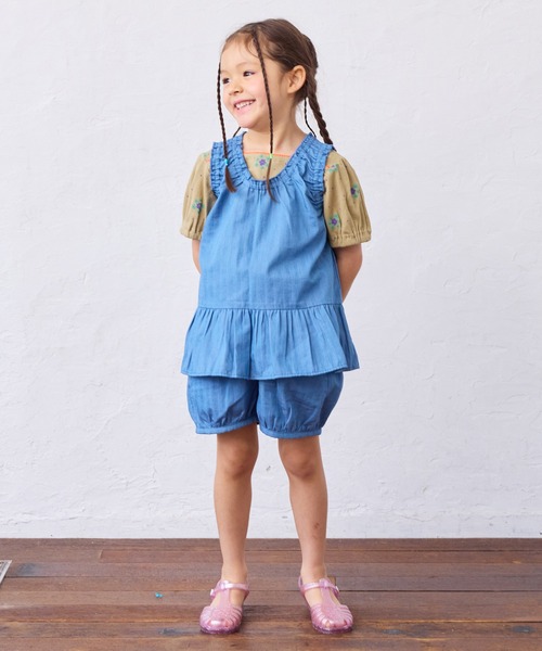 MARKEY'S（マーキーズ）の「ウエストフリルバルーンパンツ（その他パンツ・キッズ・ブルー/ネイビー/レッド・130/120/110/100/95/90/80）」の15枚目の写真