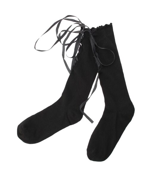 EATME（イートミー）の「レースアップソックス（ソックス/靴下・レディース・オフホワイト/ブラック・FREE）」の9枚目の写真