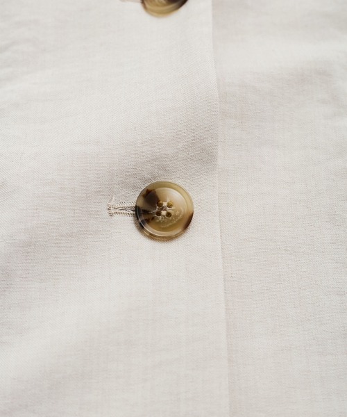 VIS（ビス）の「【美easy】ハーフスリーブジャケット/セットアップ対応・洗える（テーラードジャケット・レディース・ネイビー/グリーン系その他2/キナリ・M/S）」の8枚目の写真