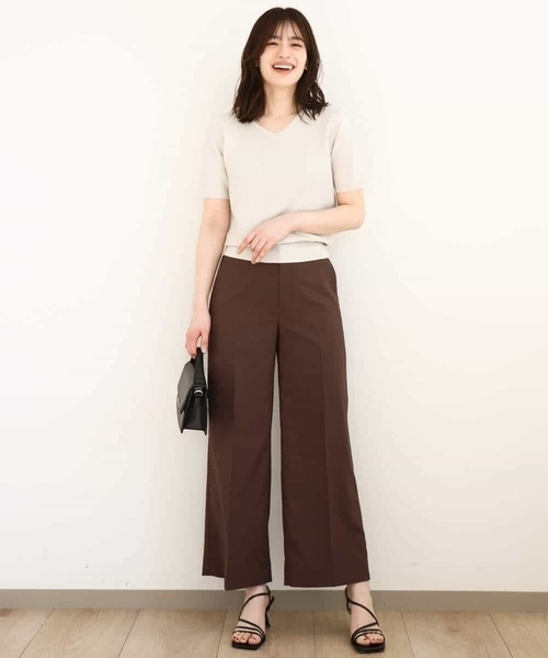 OFUON le MK（オフオンルエムケー）の「ストレッチワイドパンツ/接触冷感/洗える/WEB限定サイズあり（その他パンツ・レディース・ライトグレー/ブラウン/ブラック・36/38/40/42）」の19枚目の写真