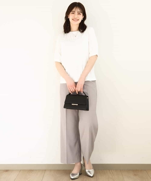 OFUON le MK（オフオンルエムケー）の「ストレッチワイドパンツ/接触冷感/洗える/WEB限定サイズあり（その他パンツ・レディース・ライトグレー/ブラウン/ブラック・36/38/40/42）」の11枚目の写真