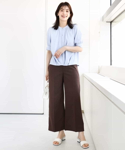 OFUON le MK（オフオンルエムケー）の「ストレッチワイドパンツ/接触冷感/洗える/WEB限定サイズあり（その他パンツ・レディース・ライトグレー/ブラウン/ブラック・36/38/40/42）」の6枚目の写真