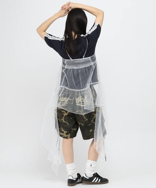 3.3 Field Trip （3.3フィールドトリップ）の「3.3 Field Trip／シアーチェックワンピース（ワンピース・レディース・ブラック/ベージュ/ホワイト・FREE）」の18枚目の写真