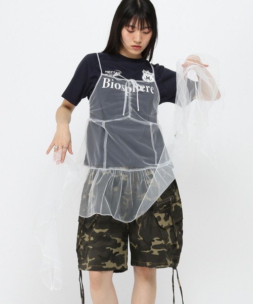 3.3 Field Trip （3.3フィールドトリップ）の「3.3 Field Trip／シアーチェックワンピース（ワンピース・レディース・ブラック/ベージュ/ホワイト・FREE）」の19枚目の写真