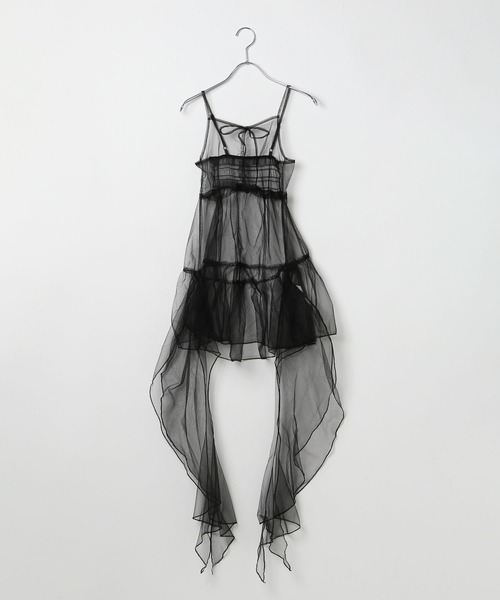 3.3 Field Trip （3.3フィールドトリップ）の「3.3 Field Trip／シアーチェックワンピース（ワンピース・レディース・ブラック/ベージュ/ホワイト・FREE）」の22枚目の写真