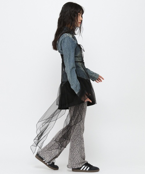 3.3 Field Trip （3.3フィールドトリップ）の「3.3 Field Trip／シアーチェックワンピース（ワンピース・レディース・ブラック/ベージュ/ホワイト・FREE）」の5枚目の写真