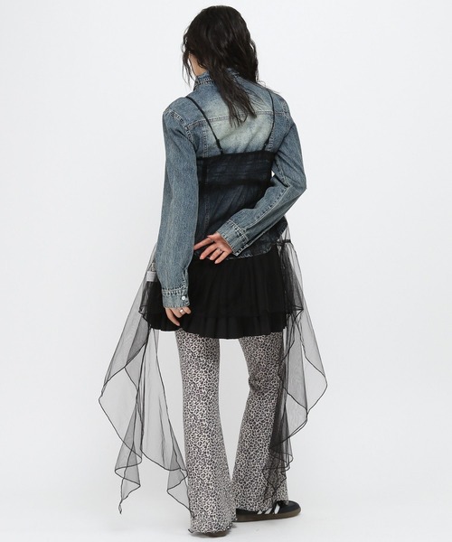 3.3 Field Trip （3.3フィールドトリップ）の「3.3 Field Trip／シアーチェックワンピース（ワンピース・レディース・ブラック/ベージュ/ホワイト・FREE）」の6枚目の写真