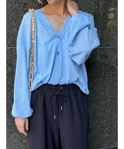 Day and Grade(デイアンドグレイド)の「梨地カーディガン(カーディガン/ボレロ・レディース・イエロー/ホワイト/ライトブルー・FREE)」の5枚目の写真