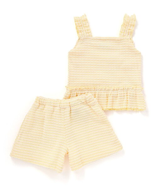 BeBe（ベベ）の「ぽこぽこシャーリングビスチェ+ショートパンツセットアップ(90~140cm)（セットアップ・キッズ・ブルー/イエロー・100cm/120cm/130cm/140cm/110cm）」の16枚目の写真