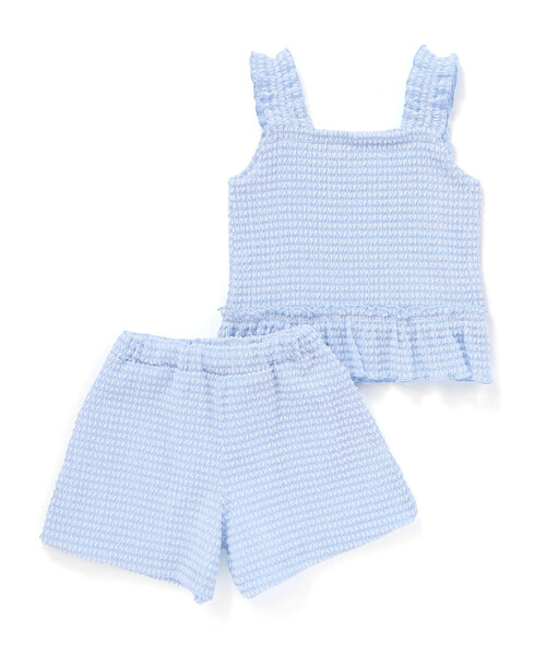 BeBe（ベベ）の「ぽこぽこシャーリングビスチェ+ショートパンツセットアップ(90~140cm)（セットアップ・キッズ・ブルー/イエロー・100cm/120cm/130cm/140cm/110cm）」の19枚目の写真