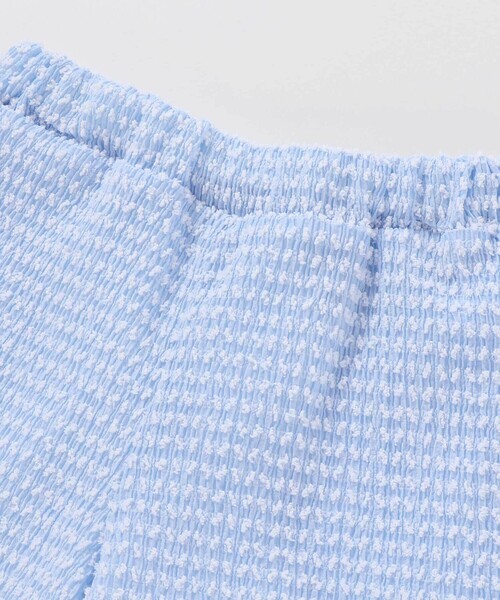 BeBe（ベベ）の「ぽこぽこシャーリングビスチェ+ショートパンツセットアップ(90~140cm)（セットアップ・キッズ・ブルー/イエロー・100cm/120cm/130cm/140cm/110cm）」の9枚目の写真