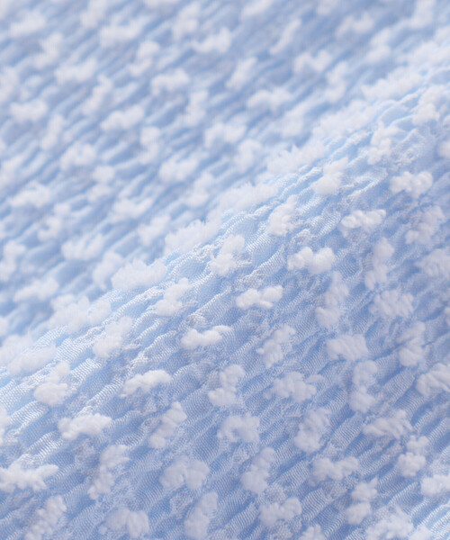 BeBe（ベベ）の「ぽこぽこシャーリングビスチェ+ショートパンツセットアップ(90~140cm)（セットアップ・キッズ・ブルー/イエロー・100cm/120cm/130cm/140cm/110cm）」の13枚目の写真