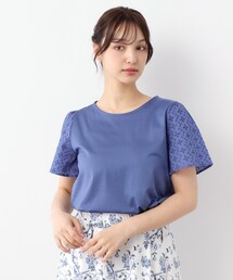 【洗える/コットン100%/日本製/袖レース】デザインTシャツ
