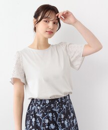 【洗える/コットン100%/日本製/袖レース】デザインTシャツ