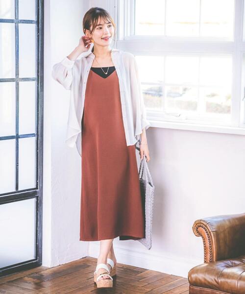 ITS'DEMO（イッツデモ）の「【手洗い可】シアーシャツ（シャツ/ブラウス・レディース・オフホワイト/ブラック/ライトベージュ/ライトグレー・00）」の6枚目の写真