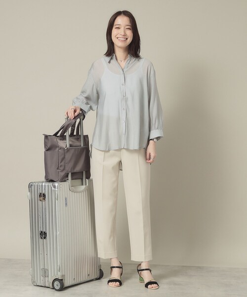 ITS'DEMO（イッツデモ）の「【手洗い可】シアーシャツ（シャツ/ブラウス・レディース・オフホワイト/ブラック/ライトベージュ/ライトグレー・00）」の13枚目の写真