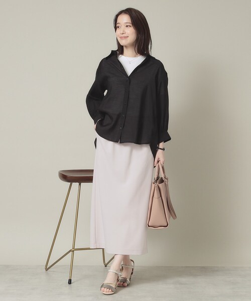 ITS'DEMO（イッツデモ）の「【手洗い可】シアーシャツ（シャツ/ブラウス・レディース・オフホワイト/ブラック/ライトベージュ/ライトグレー・00）」の17枚目の写真