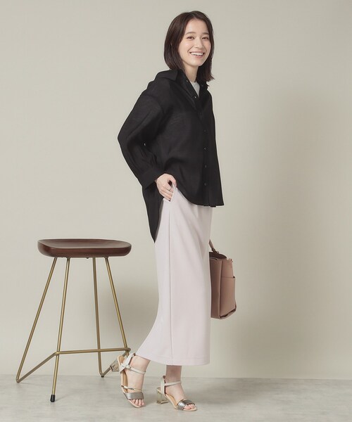 ITS'DEMO（イッツデモ）の「【手洗い可】シアーシャツ（シャツ/ブラウス・レディース・オフホワイト/ブラック/ライトベージュ/ライトグレー・00）」の18枚目の写真