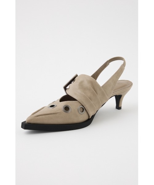 SLY(スライ)の「EYELET SLING PUMPS アイレット スリング パンプス(パンプス・レディース・ベージュ/ブラック・SMALL/MEDIUM/LARGE)」の19枚目の写真