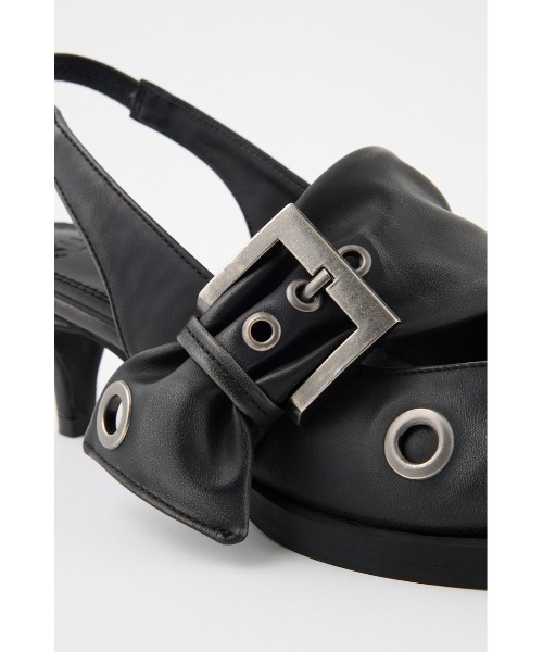 SLY(スライ)の「EYELET SLING PUMPS アイレット スリング パンプス(パンプス・レディース・ベージュ/ブラック・SMALL/MEDIUM/LARGE)」の8枚目の写真