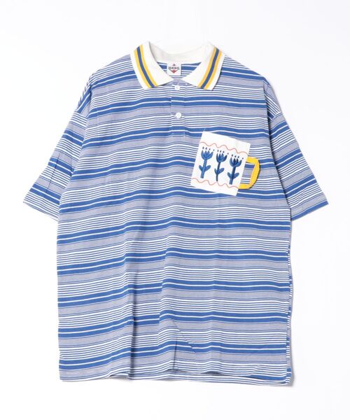 HOOK(フック)の「ストライプポロシャツ (SS)(ポロシャツ・メンズ・ブラック/ブルー・LARGE/MEDIUM)」の15枚目の写真