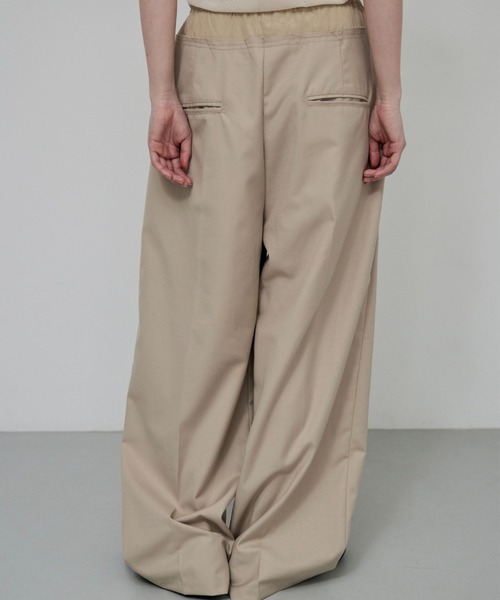 lit（リット）の「Waist Docking Easy Pants（スラックス・レディース・ベージュ/ブラック・36/38）」の19枚目の写真