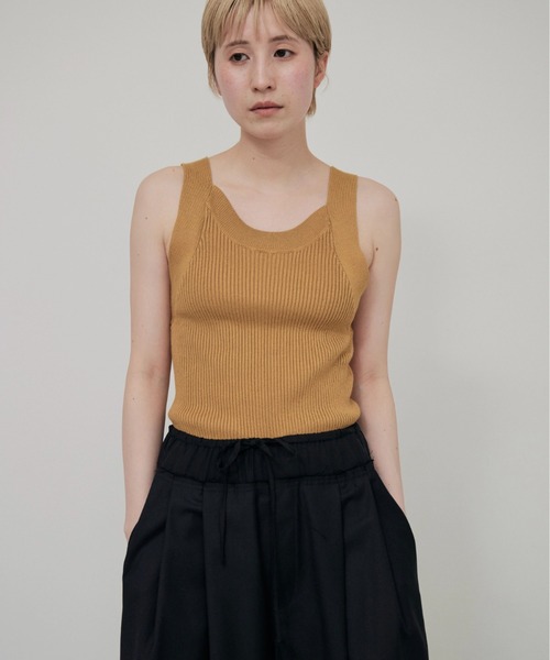 lit リット Waist Docking Easy Pants　タック 黒 Waist Docking Easy Pants（スラックス）｜lit（リット）の