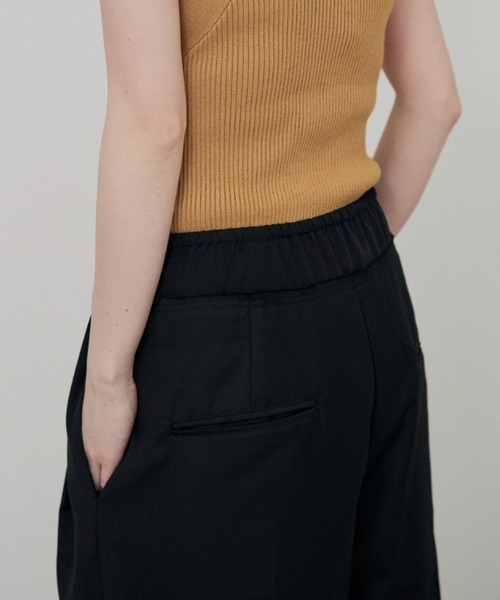 lit（リット）の「Waist Docking Easy Pants（スラックス・レディース・ベージュ/ブラック・36/38）」の12枚目の写真