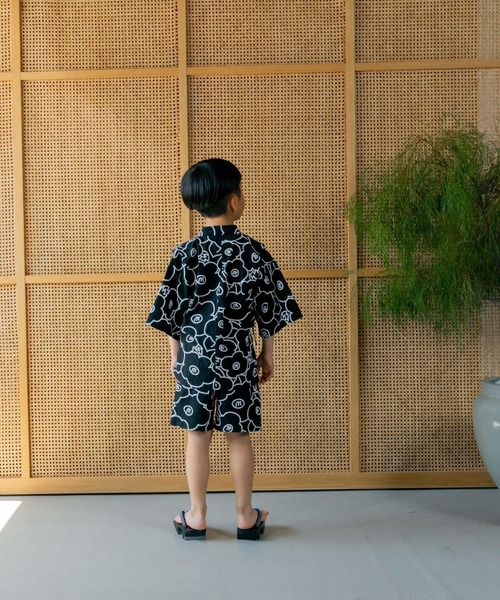 LOWRYS FARM（ローリーズファーム）の「ジンベイ　326419（浴衣・キッズ・ベージュ/ブラック・110cm/130cm/150cm）」の4枚目の写真