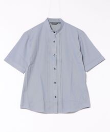 【吸水速乾】【COFREX】スタンド ピンタック五分袖ブラウス レディースシャツ