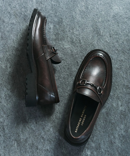 KATHARINE HAMNETT LONDON (キャサリンハムネットロンドン)の「KATHARINE HAMNETT LONDON/キャサリンハムネットロンドン <職人の技術が光る> モカステッチ ビットローファー(34034)(ローファー・メンズ・ダークブラウン/ブラック・24.5cm/25.0cm/25.5cm/26.0cm/26.5cm/27.0cm)」の6枚目の写真