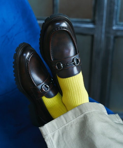 KATHARINE HAMNETT LONDON (キャサリンハムネットロンドン)の「KATHARINE HAMNETT LONDON/キャサリンハムネットロンドン <職人の技術が光る> モカステッチ ビットローファー(34034)(ローファー・メンズ・ダークブラウン/ブラック・24.5cm/25.0cm/25.5cm/26.0cm/26.5cm/27.0cm)」の18枚目の写真