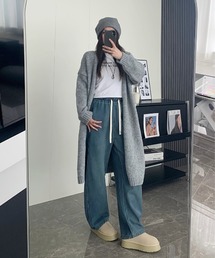 tone（トーン）の「【 NiiNa / ニーナ 】ルーズシルエットデニム風パンツ（デニムパンツ）」