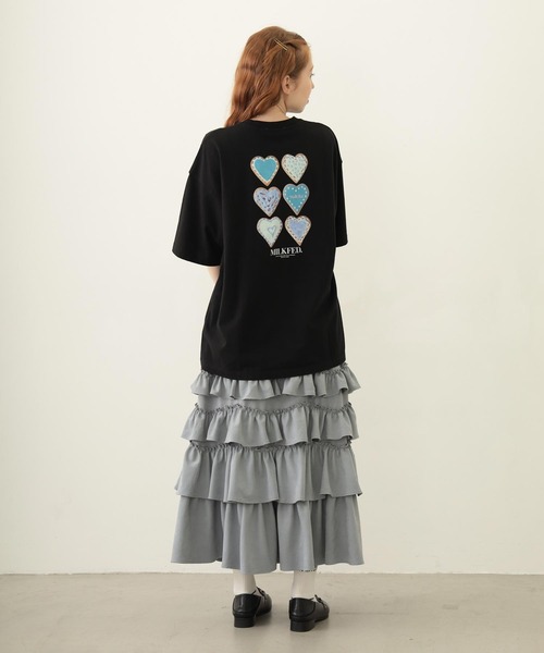 MILKFED.（ミルクフェド）の「ICING HEART-SHAPED COOKIES S/S TEE（Tシャツ/カットソー・レディース・ブラック/ライトピンク/ホワイト・M/L）」の16枚目の写真