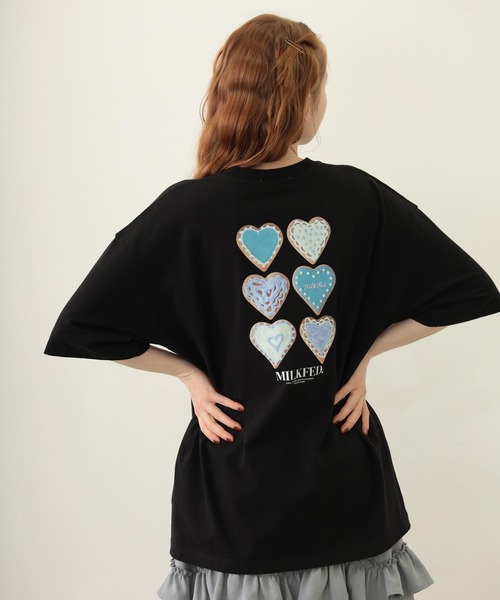 MILKFED.（ミルクフェド）の「ICING HEART-SHAPED COOKIES S/S TEE（Tシャツ/カットソー・レディース・ブラック/ライトピンク/ホワイト・M/L）」の12枚目の写真