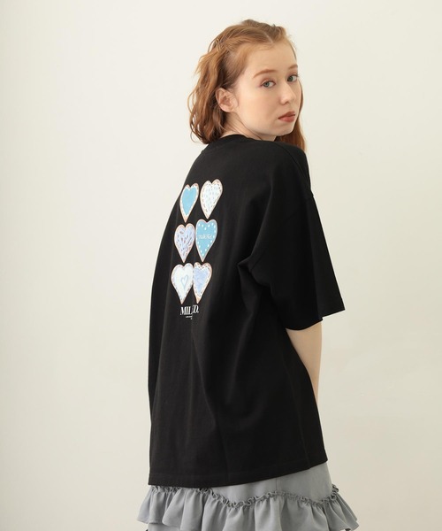 MILKFED.（ミルクフェド）の「ICING HEART-SHAPED COOKIES S/S TEE（Tシャツ/カットソー・レディース・ブラック/ライトピンク/ホワイト・M/L）」の13枚目の写真