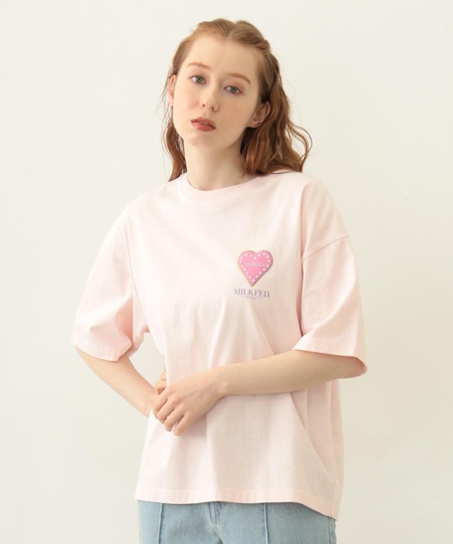 MILKFED.（ミルクフェド）の「ICING HEART-SHAPED COOKIES S/S TEE（Tシャツ/カットソー・レディース・ブラック/ライトピンク/ホワイト・M/L）」の20枚目の写真