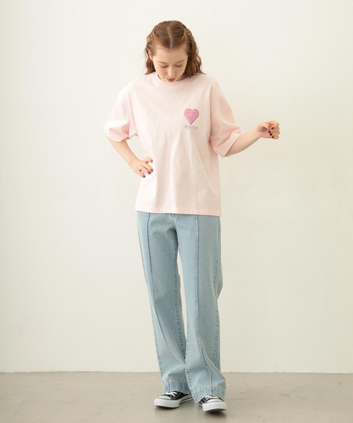 MILKFED.（ミルクフェド）の「ICING HEART-SHAPED COOKIES S/S TEE（Tシャツ/カットソー・レディース・ブラック/ライトピンク/ホワイト・M/L）」の22枚目の写真