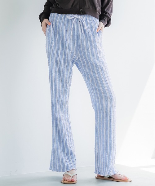 セール】クロスシャーリングセミフレアパンツ（その他パンツ）｜coca